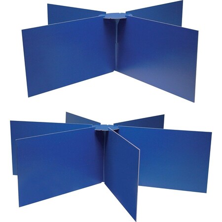 Pacon Round Table Privacy Board, 48"x14", Blue 3PK PAC3788